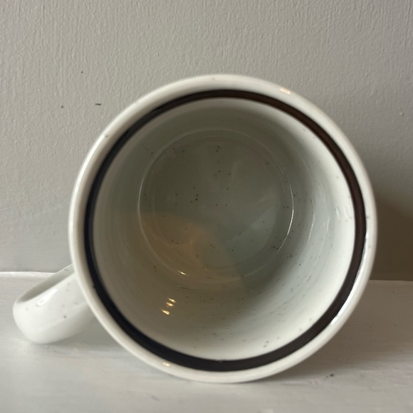 Vintage Crowing Rooster w/ Chickens Speckled Stoneware handpainted Mug EUC - Picture 7 of 7